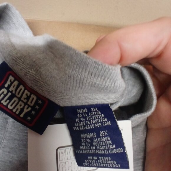 Y2k vintage deadstock faded glory Henley shirt men's xxl - Picture 3 of 11